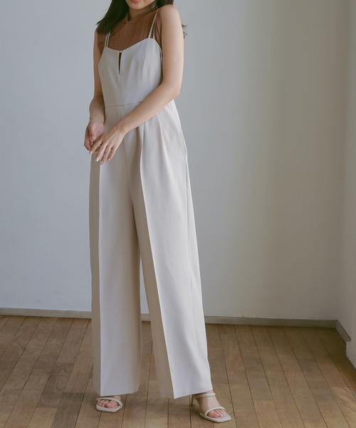 N WITH.（エヌウィズ）の「ダブルストラップオールインワン（サロペット/オーバーオール・レディース・ライトベージュ/ブラック/ライトグレー・S/M）」の16枚目の写真