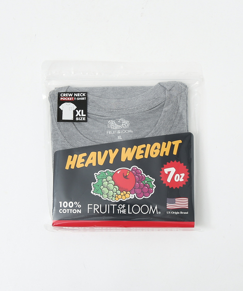 FRUIT OF THE LOOM(フルーツオブザルーム)の「【FRUIT OF THE LOOM】7オンス 天竺 ユニセックス ベーシック ポケット Tシャツ(Tシャツ/カットソー・メンズ・グレー/ホワイト/ブラック・S/XL/XS/L/M)」の20枚目の写真