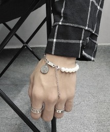 B.R.U | シルバー×パールブレスレット(ブレスレット)