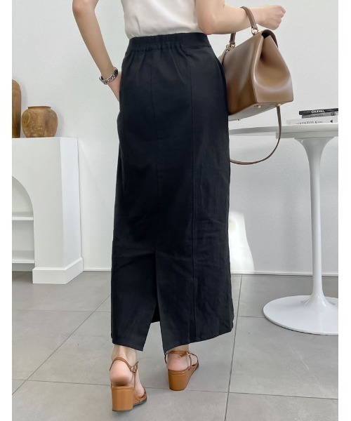 Re:EDIT（リエディ）の「[低身長サイズ有]ストレッチコットンスリットナロースカート（スカート・レディース・ブラック/ブラウン/アイボリー系/ブルー/グリーン・SHORT/MEDIUM/LARGE）」の15枚目の写真