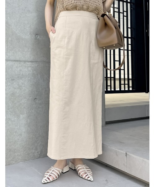 Re:EDIT（リエディ）の「[低身長サイズ有]ストレッチコットンスリットナロースカート（スカート・レディース・ブラック/ブラウン/アイボリー系/ブルー/グリーン・SHORT/MEDIUM/LARGE）」の16枚目の写真