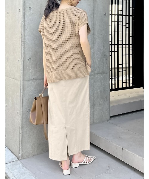 Re:EDIT（リエディ）の「[低身長サイズ有]ストレッチコットンスリットナロースカート（スカート・レディース・ブラック/ブラウン/アイボリー系/ブルー/グリーン・SHORT/MEDIUM/LARGE）」の19枚目の写真