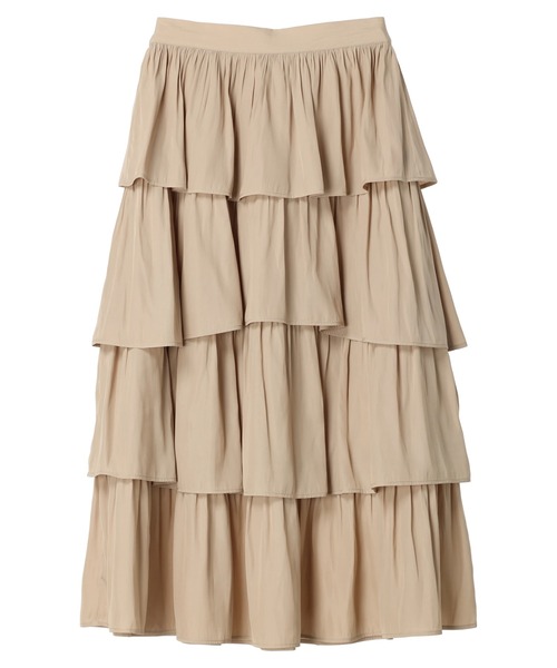 earth music&ecology(アースミュージックアンドエコロジー)の「フリルティアードスカート(スカート・レディース・ブラック/ベージュ/ミント・FREE)」の16枚目の写真