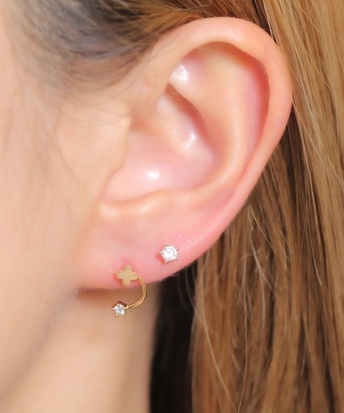 900円❣️大人気❣️選べる♡ミンクファー ビジュー ピアス ハンドメイド 大人ファー♡ビジューピアス【マロン】 | iichi 日々の暮らしを
