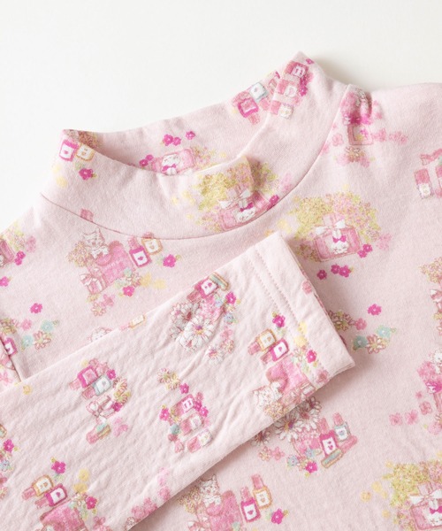 KP(ケーピー)の「日本製/接結ハイネック長袖Tシャツ(100~130cm)(Tシャツ/カットソー・キッズ・ピンク/オフホワイト・100cm/130cm/120cm/110cm)」の5枚目の写真