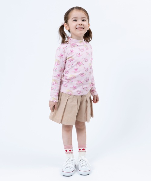 KP(ケーピー)の「日本製/接結ハイネック長袖Tシャツ(100~130cm)(Tシャツ/カットソー・キッズ・ピンク/オフホワイト・100cm/130cm/120cm/110cm)」の8枚目の写真