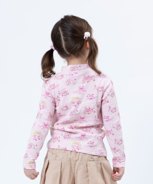 KP(ケーピー)の「日本製/接結ハイネック長袖Tシャツ(100~130cm)(Tシャツ/カットソー・キッズ・ピンク/オフホワイト・100cm/130cm/120cm/110cm)」の9枚目の写真