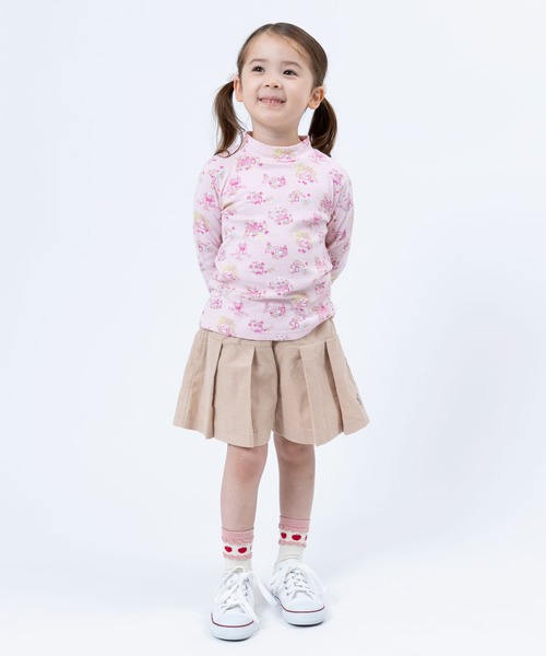KP(ケーピー)の「日本製/接結ハイネック長袖Tシャツ(100~130cm)(Tシャツ/カットソー・キッズ・ピンク/オフホワイト・100cm/130cm/120cm/110cm)」の10枚目の写真