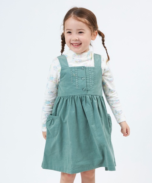 KP(ケーピー)の「日本製/接結ハイネック長袖Tシャツ(100~130cm)(Tシャツ/カットソー・キッズ・ピンク/オフホワイト・100cm/130cm/120cm/110cm)」の12枚目の写真