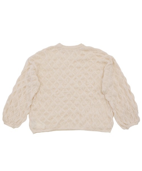 select MOCA（セレクトモカ）の「モヘアライクドロップ編みオーバーニット（ニット/セーター・レディース・テラコッタ/ライトカーキ/アイボリー/チャコールグレー/ネイビー・FREE）」の10枚目の写真