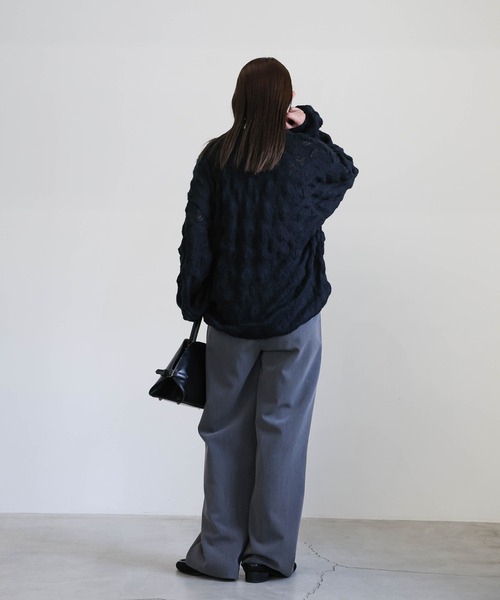 モヘアライクドロップ編みオーバーニット（ニット/セーター）｜select