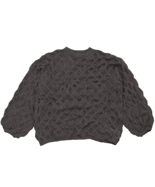 select MOCA（セレクトモカ）の「モヘアライクドロップ編みオーバーニット（ニット/セーター・レディース・テラコッタ/ライトカーキ/アイボリー/チャコールグレー/ネイビー・FREE）」の8枚目の写真