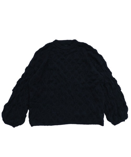 select MOCA（セレクトモカ）の「モヘアライクドロップ編みオーバーニット（ニット/セーター・レディース・テラコッタ/ライトカーキ/アイボリー/チャコールグレー/ネイビー・FREE）」の16枚目の写真