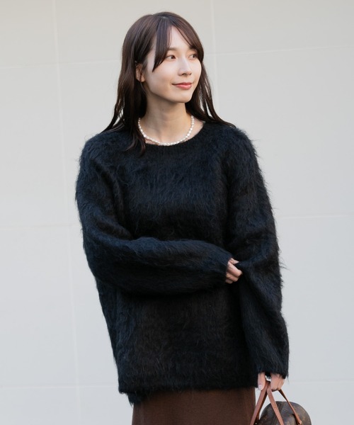 【セール】シャギーニットプルオーバー（ニット/セーター）｜AMERICAN RAG CIE（アメリカンラグシー）