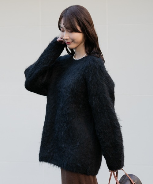 【セール】シャギーニットプルオーバー（ニット/セーター）｜AMERICAN RAG CIE（アメリカンラグシー）