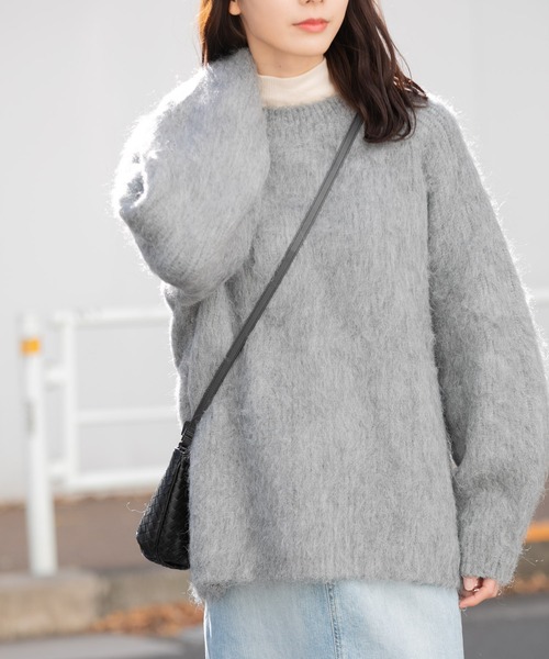 【セール】シャギーニットプルオーバー（ニット/セーター）｜AMERICAN RAG CIE（アメリカンラグシー）