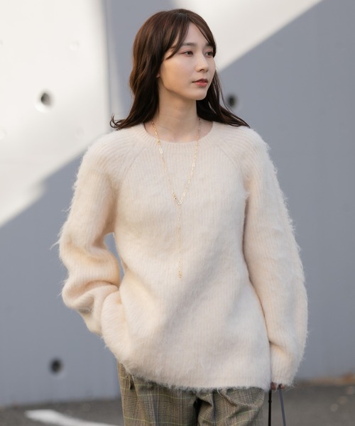 【セール】シャギーニットプルオーバー（ニット/セーター）｜AMERICAN RAG CIE（アメリカンラグシー）