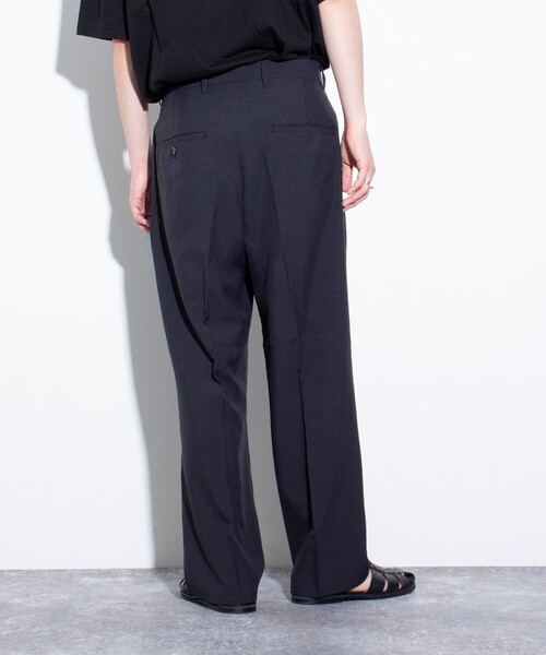 GLOSTER（グロスター）の「【GLOSTER/グロスター】シャンブレーエステル ツータックスラックス（スラックス・メンズ・チャコールグレー/ブラック/ベージュ・S/M/L）」の10枚目の写真