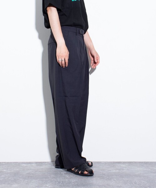 GLOSTER（グロスター）の「【GLOSTER/グロスター】シャンブレーエステル ツータックスラックス（スラックス・メンズ・チャコールグレー/ブラック/ベージュ・S/M/L）」の16枚目の写真