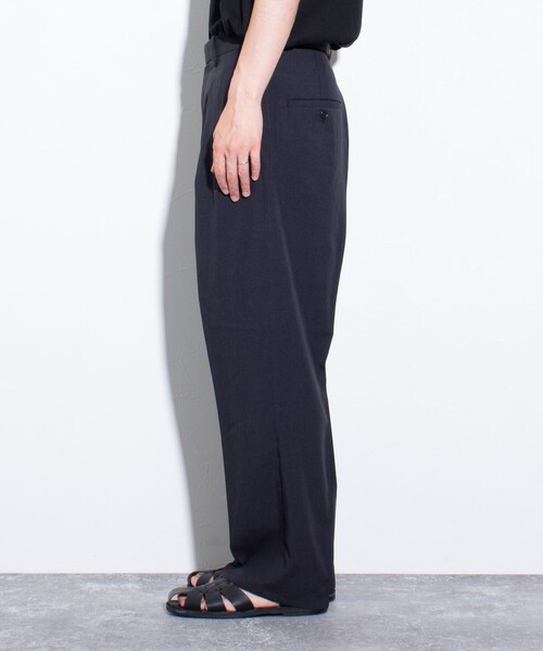 GLOSTER（グロスター）の「【GLOSTER/グロスター】シャンブレーエステル ツータックスラックス（スラックス・メンズ・チャコールグレー/ブラック/ベージュ・S/M/L）」の21枚目の写真