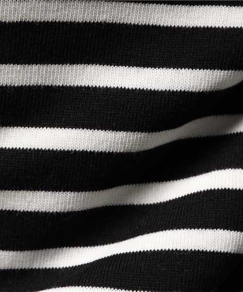 OUTLET(アウトレット)の「【CIAOPANIC TYPY】ボートネックマリンボーダーTee(Tシャツ/カットソー・メンズ・ネイビー/ブラック/ホワイト/グレー・LARGE/SMALL/MEDIUM)」の12枚目の写真