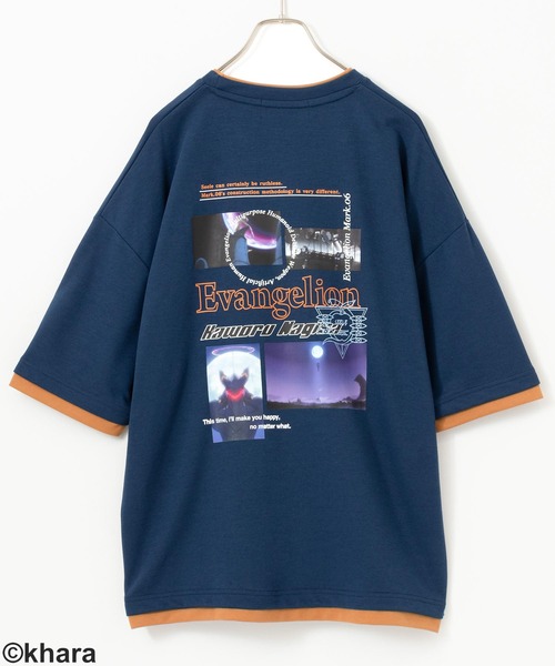 Mac-House（マックハウス）の「EVANGELION エヴァンゲリオン 機体モチーフドルマンTシャツ（Tシャツ/カットソー・メンズ・レッド/ブラック/ネイビー・M/XL/L）」の2枚目の写真