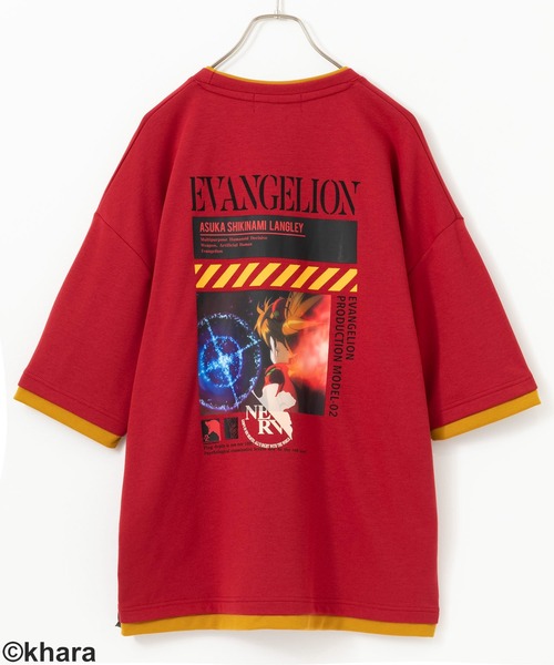 Mac-House（マックハウス）の「EVANGELION エヴァンゲリオン 機体モチーフドルマンTシャツ（Tシャツ/カットソー・メンズ・レッド/ブラック/ネイビー・M/XL/L）」の3枚目の写真