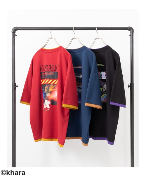 Mac-House（マックハウス）の「EVANGELION エヴァンゲリオン 機体モチーフドルマンTシャツ（Tシャツ/カットソー・メンズ・レッド/ブラック/ネイビー・M/XL/L）」の9枚目の写真