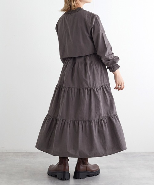 w closet（ダブルクローゼット）の「コットンティアードワンピース