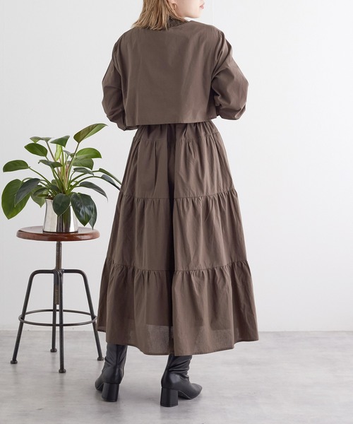 w closet（ダブルクローゼット）の「コットンティアードワンピース