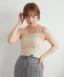 RETRO GIRL | カップ付きベロアキャミ(キャミソール)