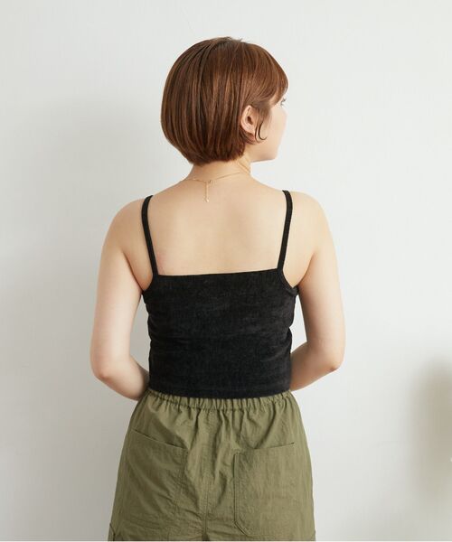 RETRO GIRL（レトロガール）の「カップ付きベロアキャミ（キャミソール・レディース・オフホワイト/ブラック/イエロー・FREE）」の10枚目の写真