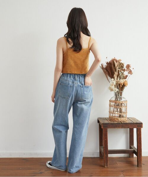 RETRO GIRL（レトロガール）の「カップ付きベロアキャミ（キャミソール・レディース・オフホワイト/ブラック/イエロー・FREE）」の18枚目の写真