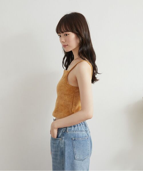 RETRO GIRL（レトロガール）の「カップ付きベロアキャミ（キャミソール・レディース・オフホワイト/ブラック/イエロー・FREE）」の20枚目の写真