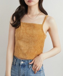 カップ付きベロアキャミ