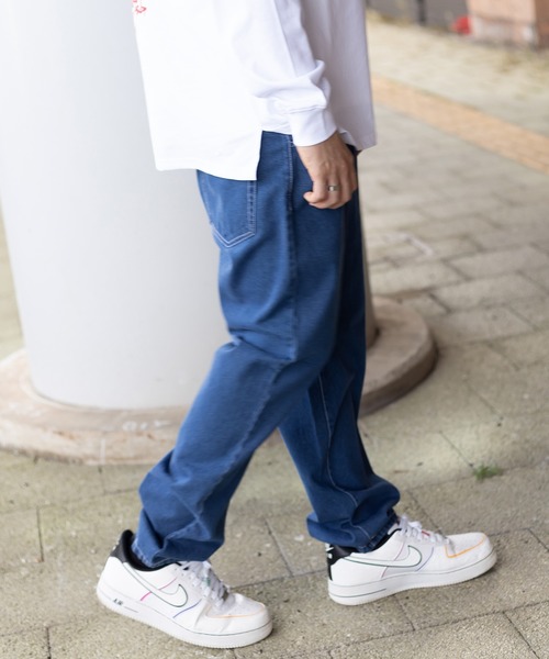 SlashDate(スラッシュデイト)の「ルーズテーパードデニムパンツ/イージーパンツ(デニムパンツ・メンズ・ワンウォッシュ/ライトインディゴブルー/ブルー・M/L/XL)」の15枚目の写真