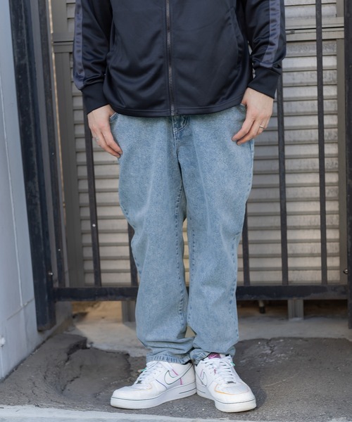 SlashDate(スラッシュデイト)の「ルーズテーパードデニムパンツ/イージーパンツ(デニムパンツ・メンズ・ワンウォッシュ/ライトインディゴブルー/ブルー・M/L/XL)」の19枚目の写真