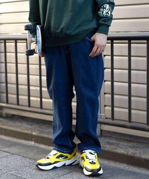 SlashDate(スラッシュデイト)の「ルーズテーパードデニムパンツ/イージーパンツ(デニムパンツ・メンズ・ワンウォッシュ/ライトインディゴブルー/ブルー・M/L/XL)」の16枚目の写真