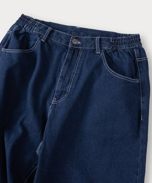 SlashDate(スラッシュデイト)の「ルーズテーパードデニムパンツ/イージーパンツ(デニムパンツ・メンズ・ワンウォッシュ/ライトインディゴブルー/ブルー・M/L/XL)」の20枚目の写真