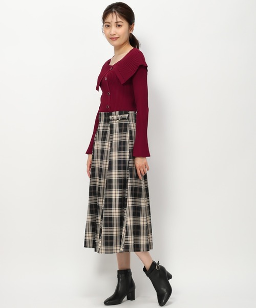 MISCH MASCH(ミッシュマッシュ)の「■2023秋冬新作■成型ビッグ衿リブニット/MM338307(ニット/セーター・レディース・ブラック/ワイン/ブラウン/ホワイト・フリ-)」の8枚目の写真