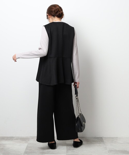 DRESKIP（ドレスキップ）の「◆【セットアップ可】こなれ感をプラスする ツイード調 ペプラムジレ（ベスト・レディース・ダークブラウン/ブラック/グレー・04/02/03）」の11枚目の写真