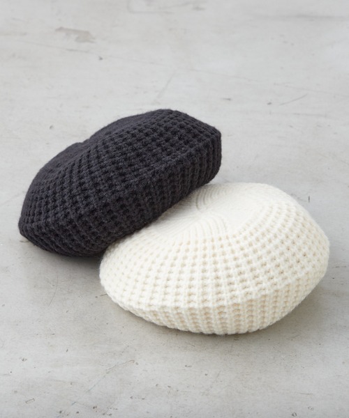 COLONY 2139（コロニートゥーワンスリーナイン）の「ニットベレー（ハンチング/ベレー帽・レディース・ブラック/オフホワイト・FREE）」の3枚目の写真
