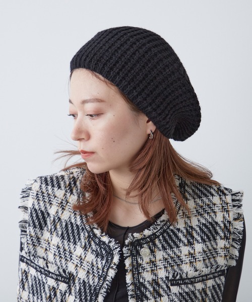 COLONY 2139（コロニートゥーワンスリーナイン）の「ニットベレー（ハンチング/ベレー帽・レディース・ブラック/オフホワイト・FREE）」の19枚目の写真