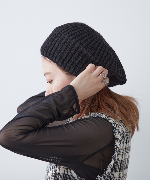 COLONY 2139（コロニートゥーワンスリーナイン）の「ニットベレー（ハンチング/ベレー帽・レディース・ブラック/オフホワイト・FREE）」の20枚目の写真
