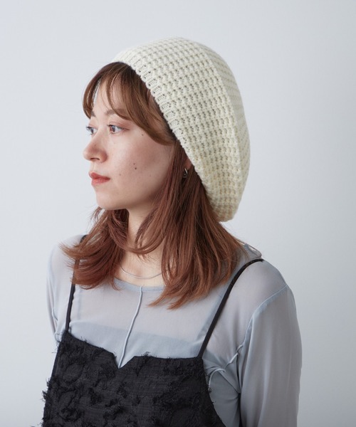 COLONY 2139（コロニートゥーワンスリーナイン）の「ニットベレー（ハンチング/ベレー帽・レディース・ブラック/オフホワイト・FREE）」の6枚目の写真