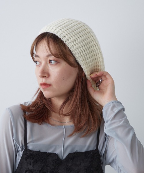COLONY 2139（コロニートゥーワンスリーナイン）の「ニットベレー（ハンチング/ベレー帽・レディース・ブラック/オフホワイト・FREE）」の5枚目の写真