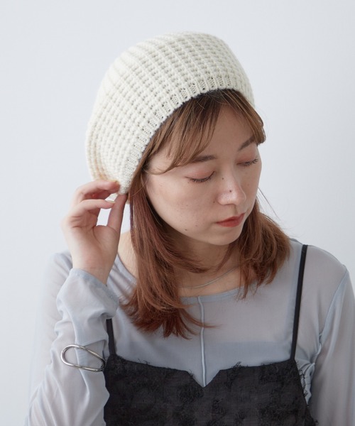 COLONY 2139（コロニートゥーワンスリーナイン）の「ニットベレー（ハンチング/ベレー帽・レディース・ブラック/オフホワイト・FREE）」の10枚目の写真