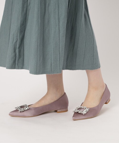 ESPERANZA（エスペランサ）の「ビジュー付きフラットヒールパンプス 結婚式二次会 パーティー（パンプス・レディース・ブルー系2/こしょう色系3/ブラック系2・23.0cm/24.0cm/24.5cm/22.5cm/23.5cm）」の18枚目の写真