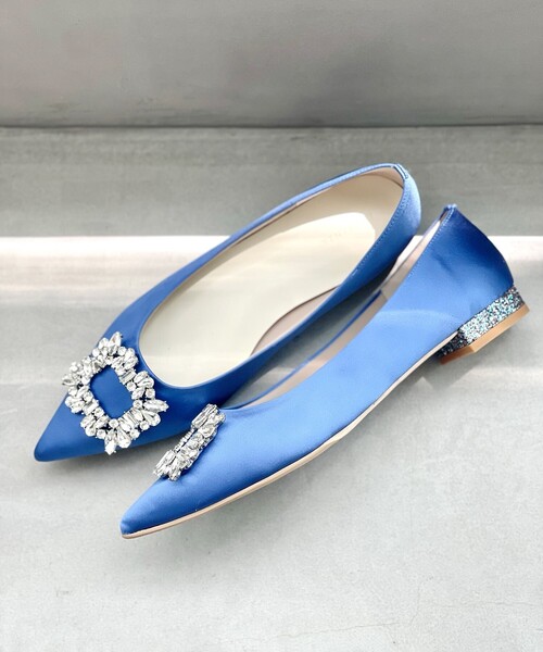 ESPERANZA（エスペランサ）の「ビジュー付きフラットヒールパンプス 結婚式二次会 パーティー（パンプス・レディース・ブルー系2/こしょう色系3/ブラック系2・23.0cm/24.0cm/24.5cm/22.5cm/23.5cm）」の3枚目の写真