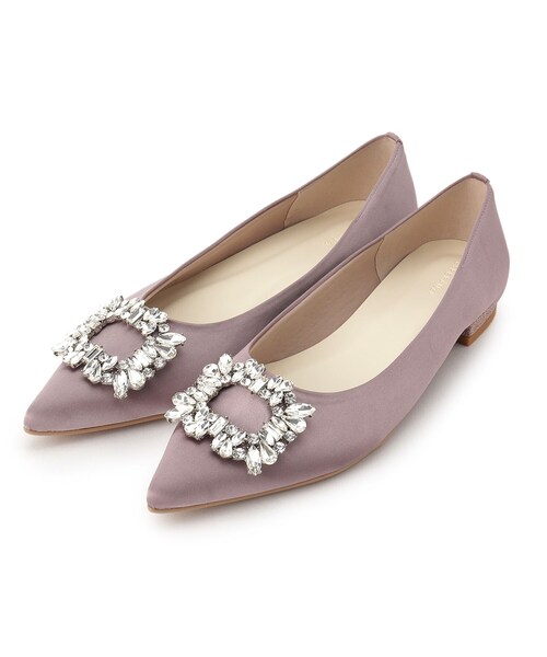 ESPERANZA（エスペランサ）の「ビジュー付きフラットヒールパンプス 結婚式二次会 パーティー（パンプス・レディース・ブルー系2/こしょう色系3/ブラック系2・23.0cm/24.0cm/24.5cm/22.5cm/23.5cm）」の5枚目の写真